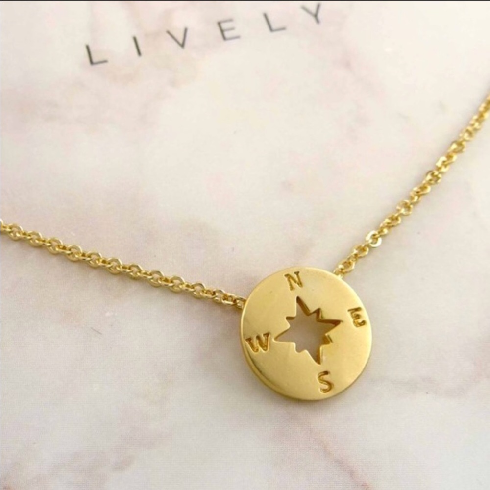 Compass Charm Necklace - Picture 1 of 3